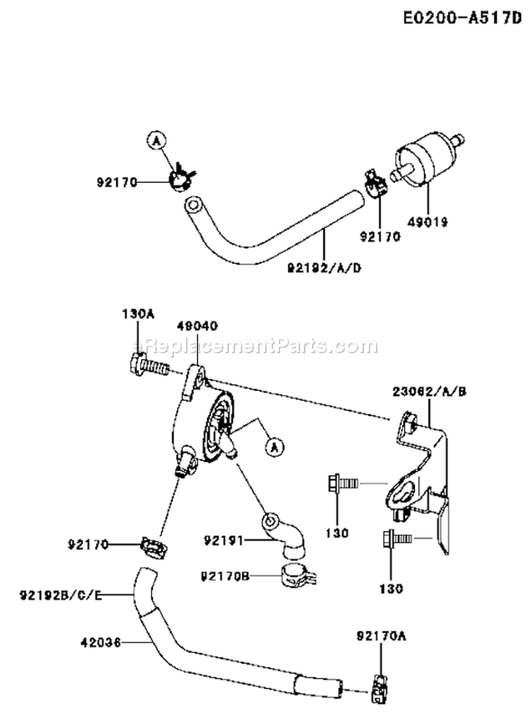 Page G Diagram and Parts List for FH680V HS07 Kawasaki Engine