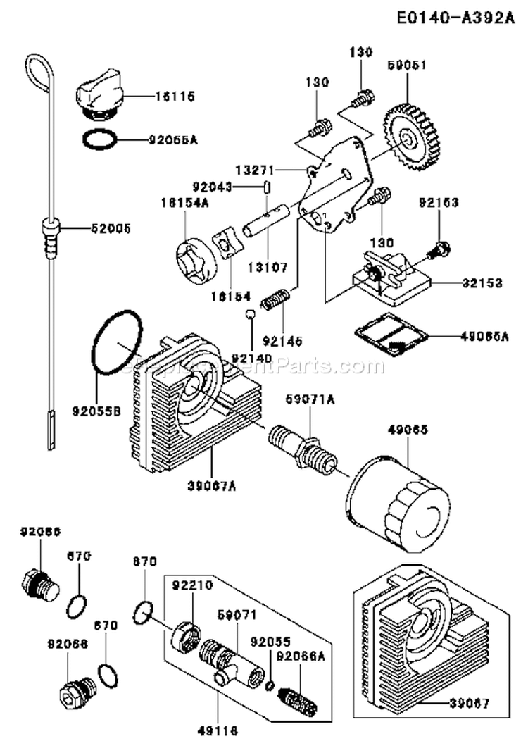 Page I Diagram and Parts List for FH721D AS07 Kawasaki Engine