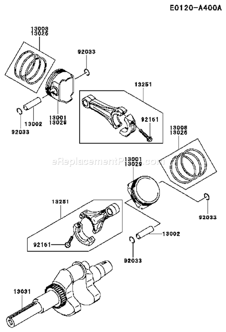 Page J Diagram and Parts List for FH721D AS11 Kawasaki Engine