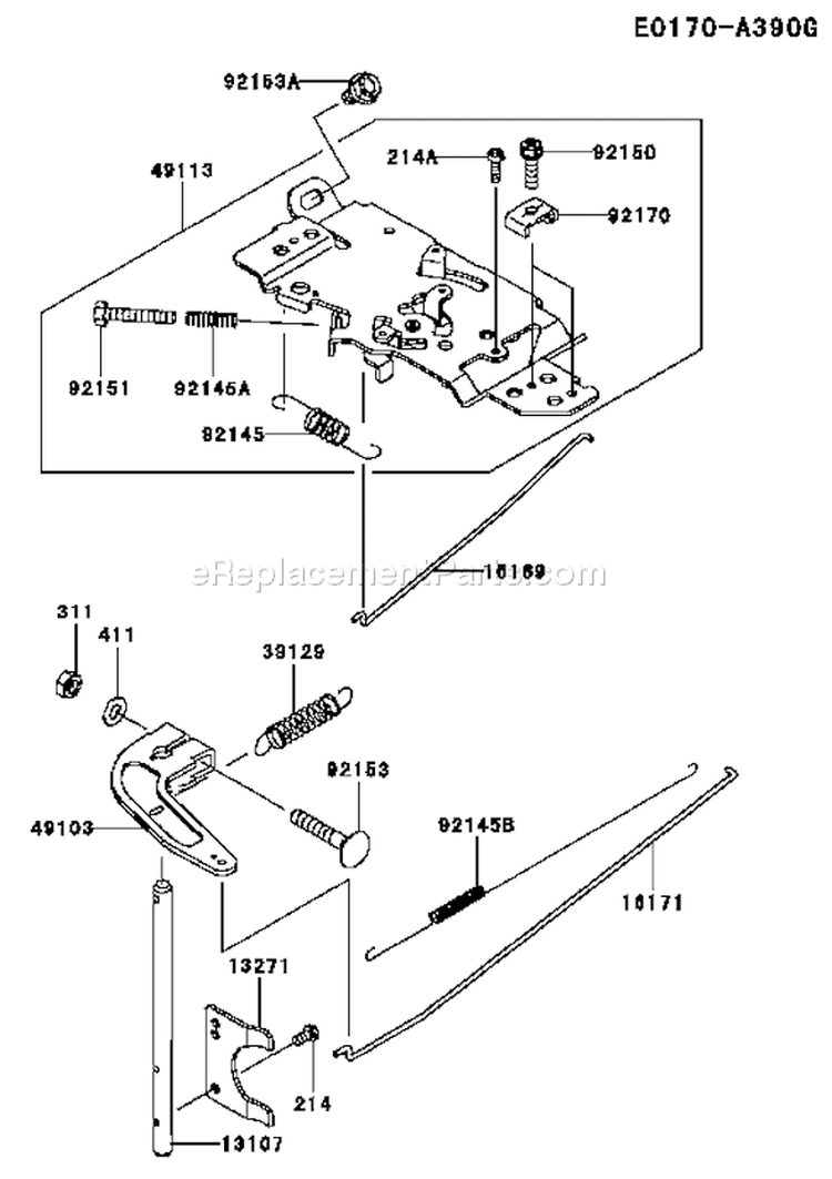 Page C Diagram and Parts List for FH721D AS11 Kawasaki Engine