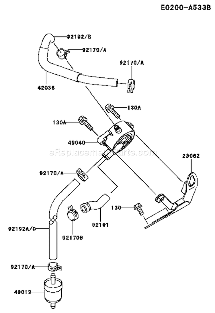 Page G Diagram and Parts List for FH721D DS05 Kawasaki Engine