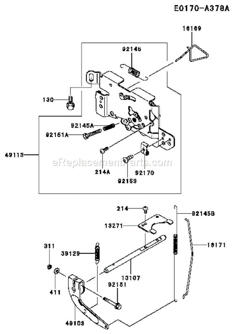 Page C Diagram and Parts List for FH721V-AS10  Kawasaki Engine