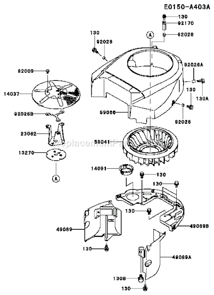 Page D Diagram and Parts List for FH721V-AS10  Kawasaki Engine
