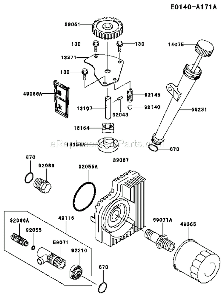 Page I Diagram and Parts List for FH721V-AS10  Kawasaki Engine