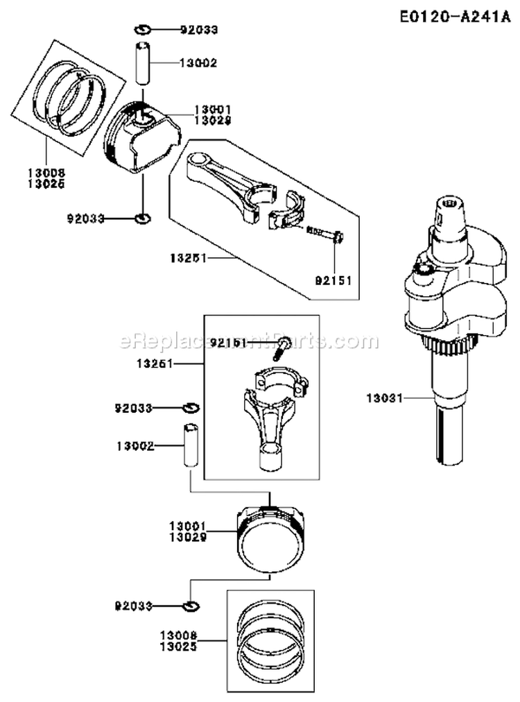 Page J Diagram and Parts List for FH680V CS22 Kawasaki Engine
