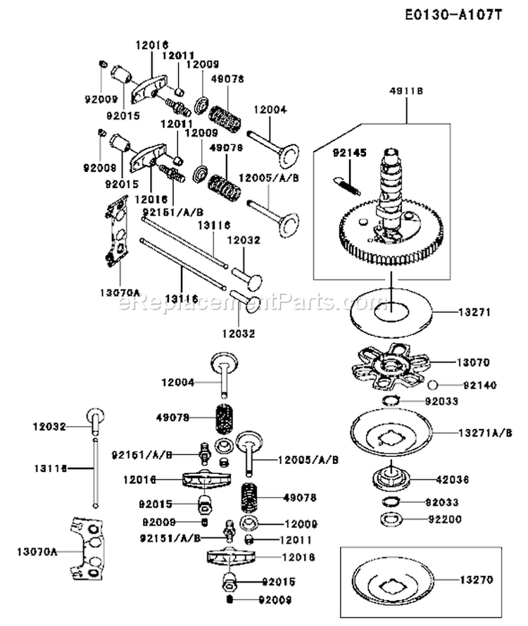 Page L Diagram and Parts List for FH721V-AS01  Kawasaki Engine