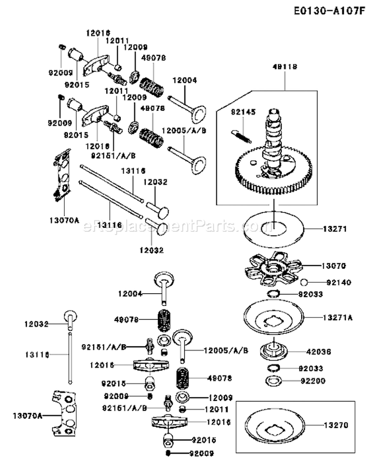 Page L Diagram and Parts List for FH721V-AS04  Kawasaki Engine