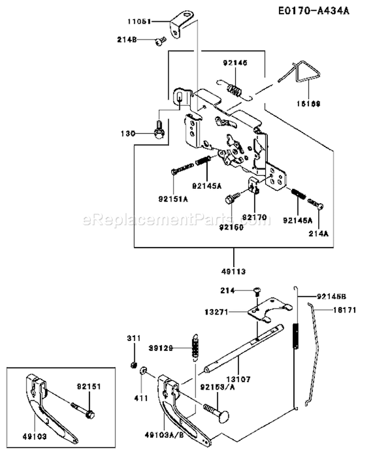 Page C Diagram and Parts List for FH721V-AS08  Kawasaki Engine