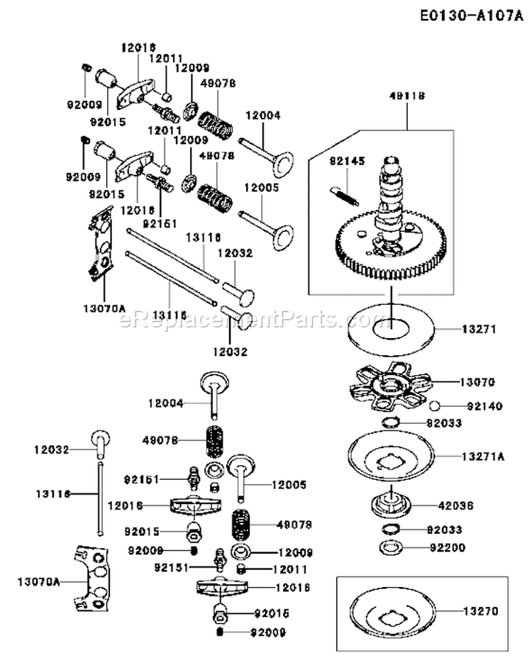 Page L Diagram and Parts List for FH721V-AS15  Kawasaki Engine