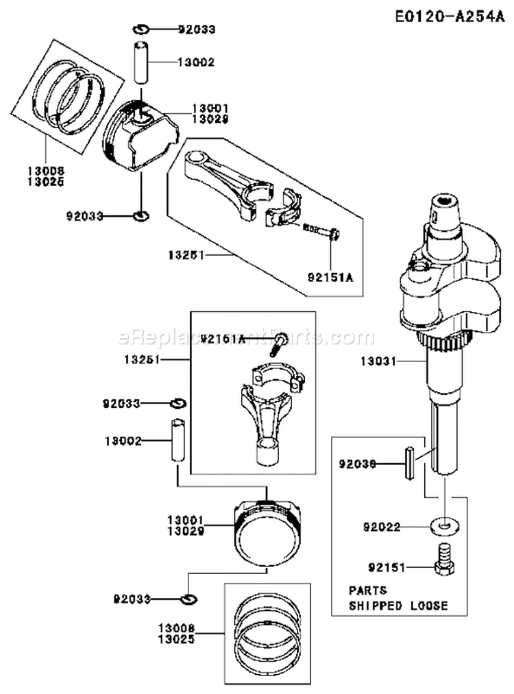 Page J Diagram and Parts List for FH680V CS29 Kawasaki Engine