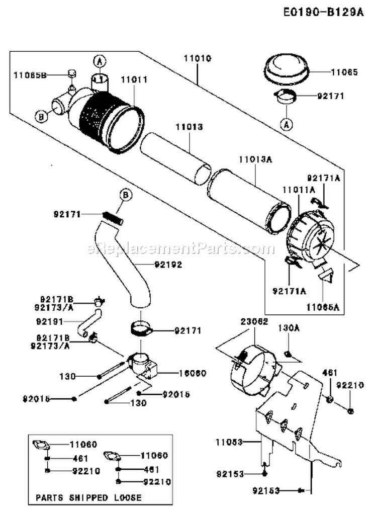 Page A Diagram and Parts List for FH721V BS40 Kawasaki Engine