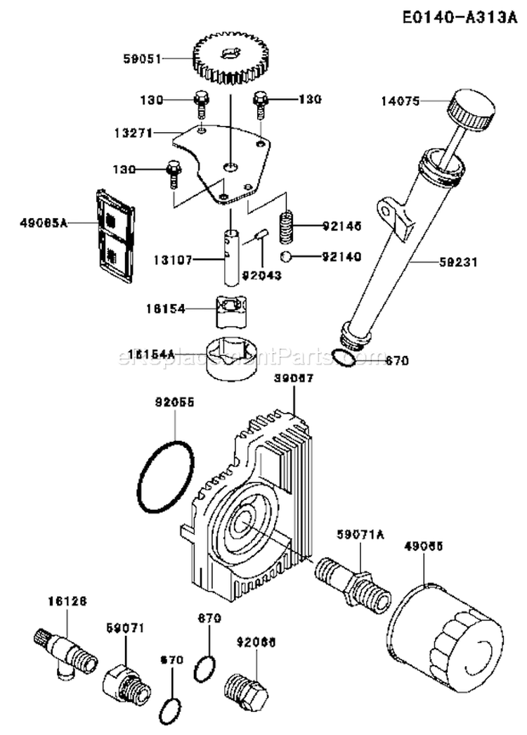 Page I Diagram and Parts List for FH721V-CS08  Kawasaki Engine