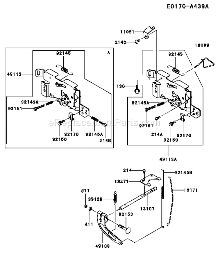 Page C Diagram and Parts List for FH721V-AS12  Kawasaki Engine