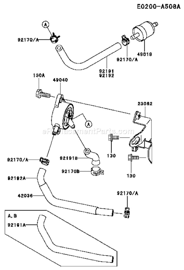 Page G Diagram and Parts List for FH721V CS31 Kawasaki Engine