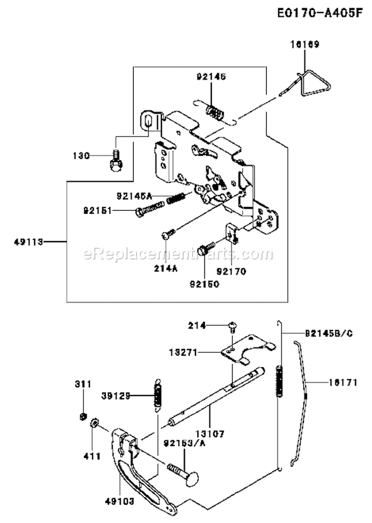 Page C Diagram and Parts List for FH721V-CS01  Kawasaki Engine