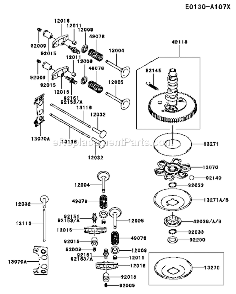 Page L Diagram and Parts List for FH721V-DS09  Kawasaki Engine