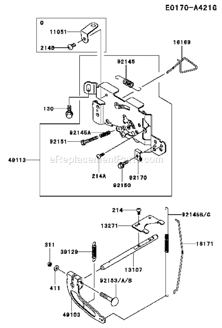 Page C Diagram and Parts List for FH721V-DS09  Kawasaki Engine
