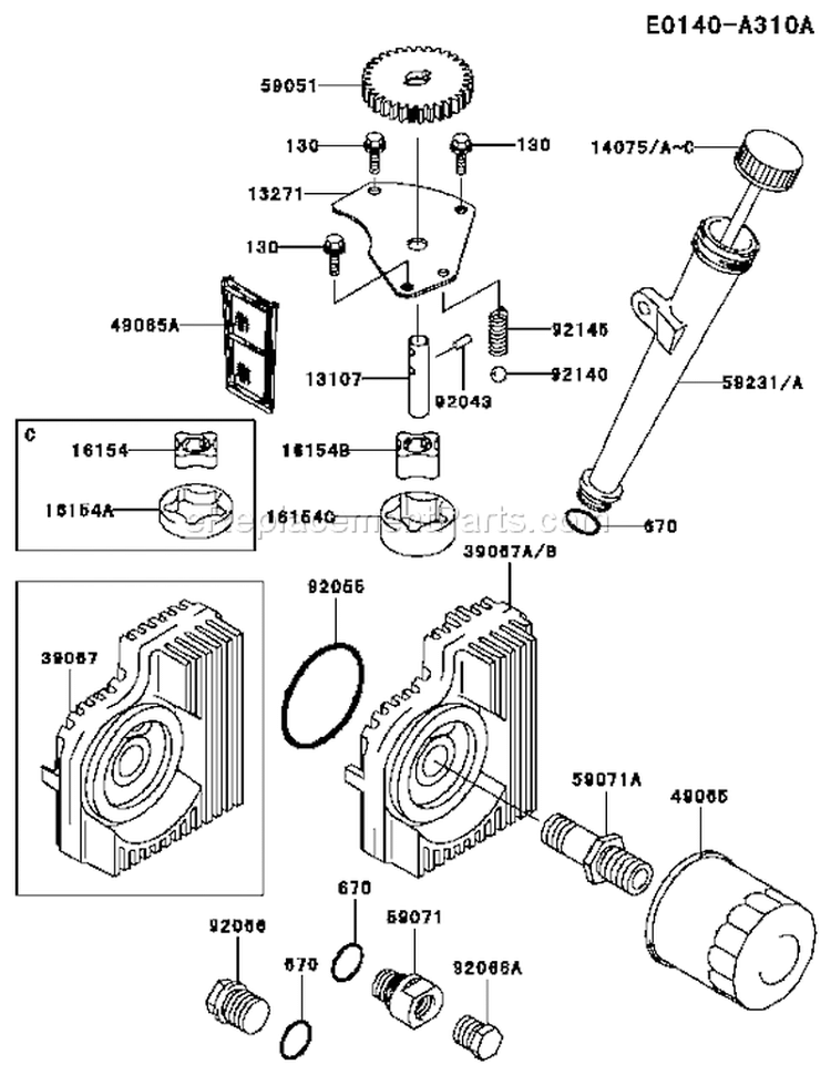 Page I Diagram and Parts List for FH721V-DS09  Kawasaki Engine