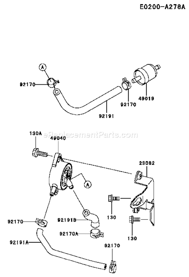 Page G Diagram and Parts List for FH680V CS20 Kawasaki Engine