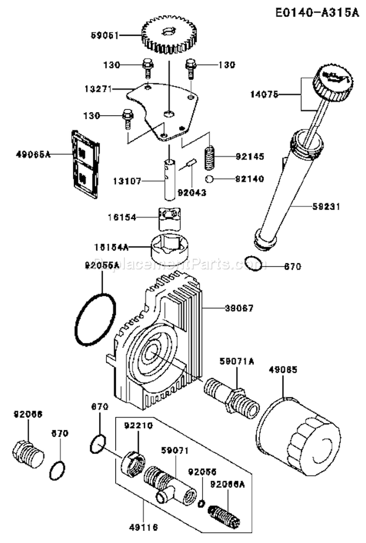 Page I Diagram and Parts List for FH721V BS22 Kawasaki Engine