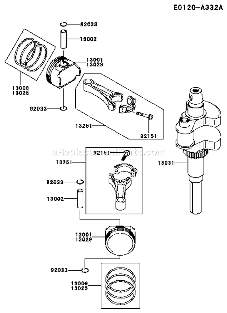 Page J Diagram and Parts List for FH721V DS24 Kawasaki Engine