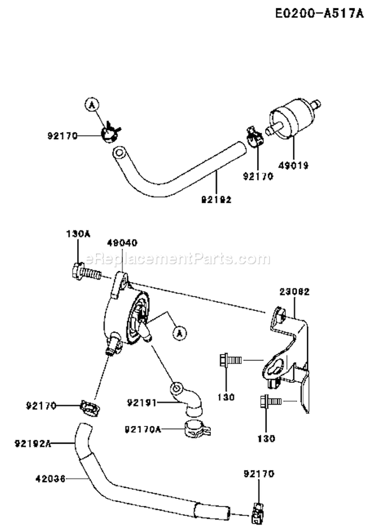 Page G Diagram and Parts List for FH680V ES22 Kawasaki Engine