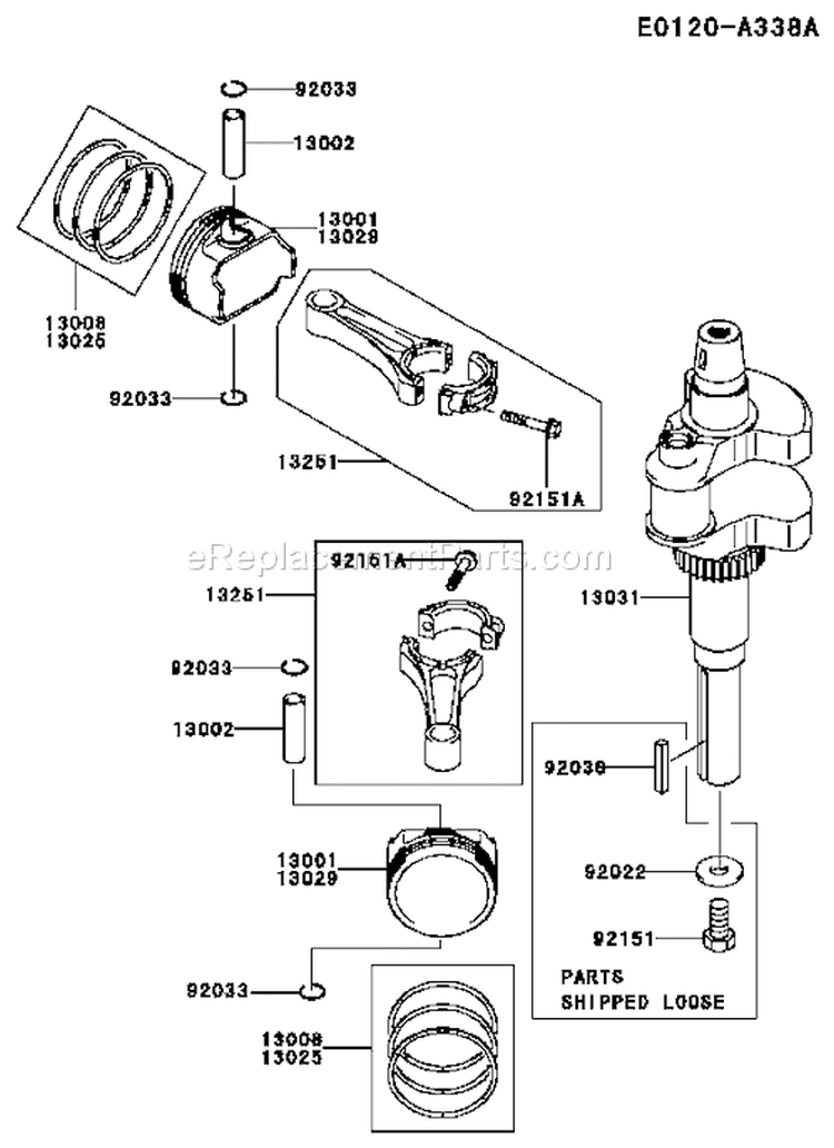 Page J Diagram and Parts List for FH721V-ES11  Kawasaki Engine