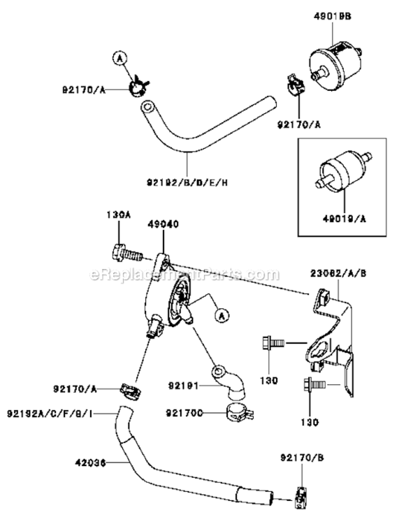 Page N Diagram and Parts List for FH721V-ES24  Kawasaki Engine