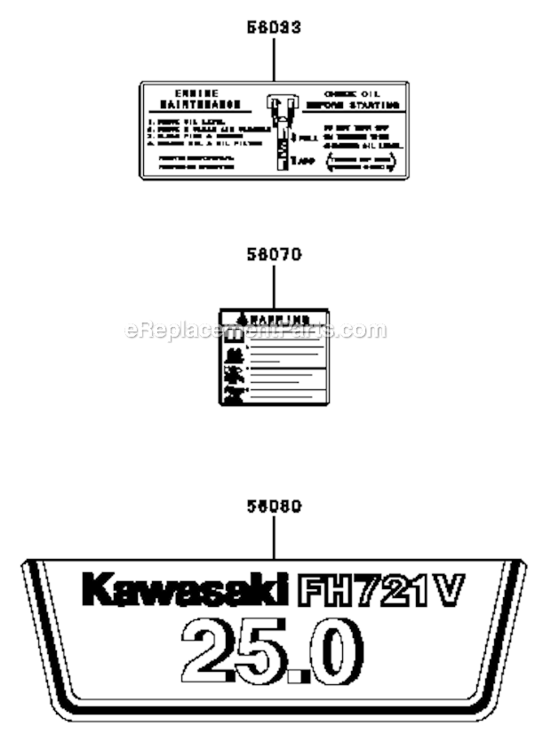 Page P Diagram and Parts List for FH721V-ES24  Kawasaki Engine