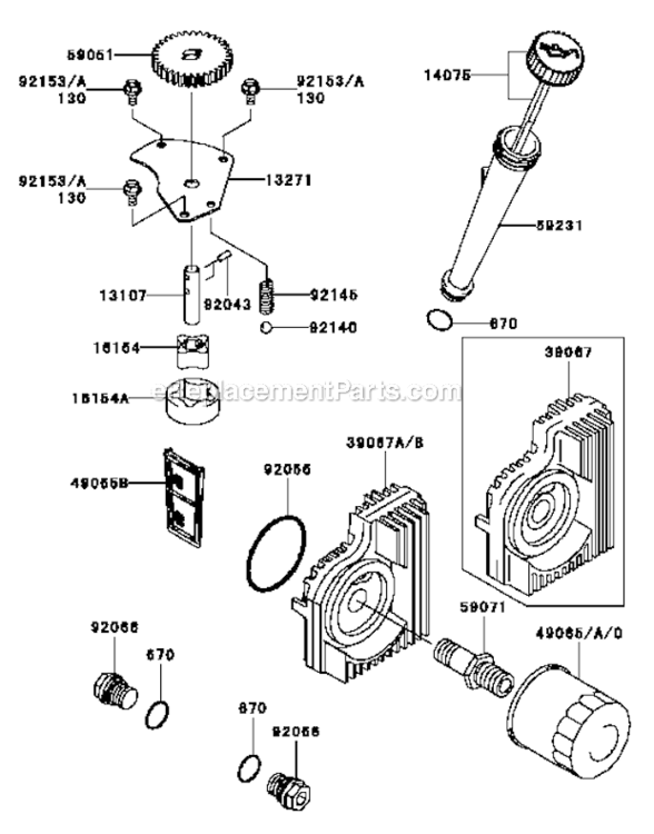 Page R Diagram and Parts List for FH721V-ES24  Kawasaki Engine