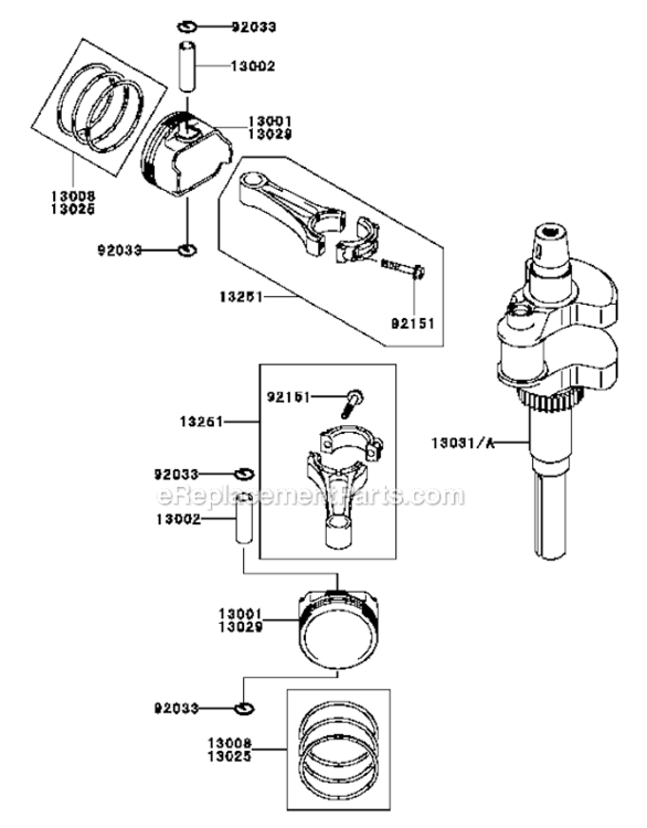 Page T Diagram and Parts List for FH721V-ES24  Kawasaki Engine