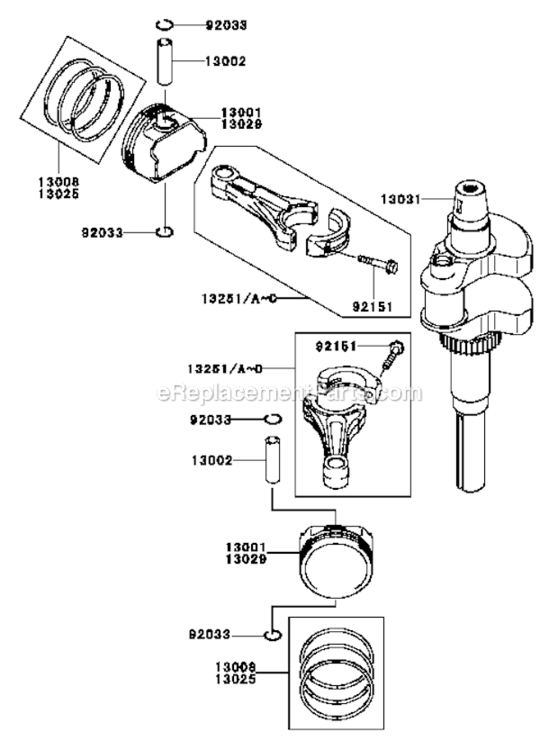 Publications Diagram and Parts List for FH721V-ES24  Kawasaki Engine
