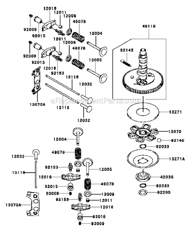Page Z Diagram and Parts List for FH721V-ES24  Kawasaki Engine
