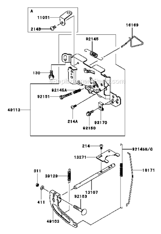 Page F Diagram and Parts List for FH721V-ES24  Kawasaki Engine