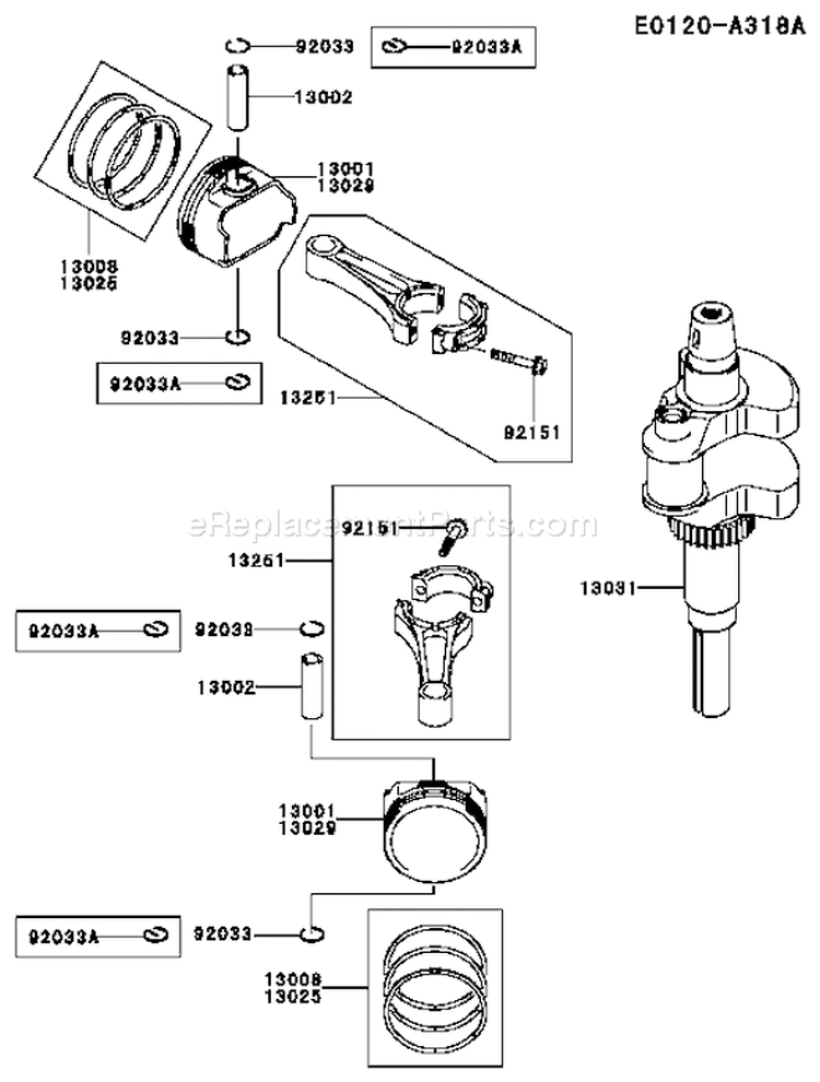 Page J Diagram and Parts List for FH721V CS29 Kawasaki Engine