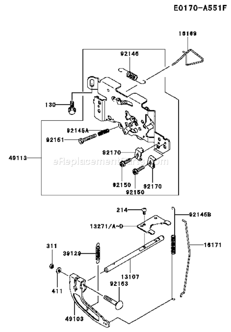 Page C Diagram and Parts List for FH721V CS29 Kawasaki Engine