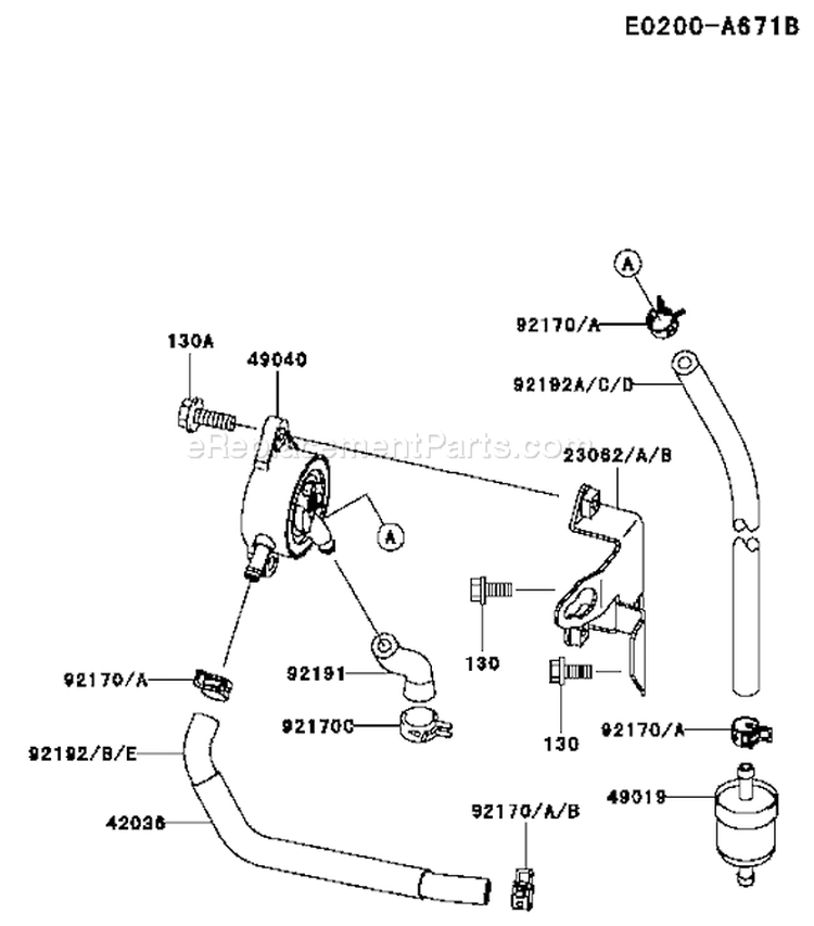 Page G Diagram and Parts List for FH721V FS27 Kawasaki Engine