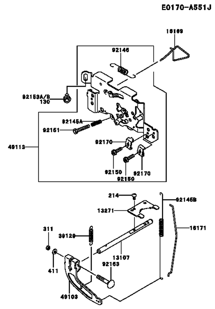 Page C Diagram and Parts List for FH721V HS21 Kawasaki Engine
