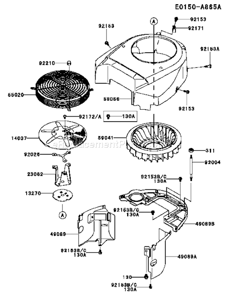 Page D Diagram and Parts List for FH680V GS24 Kawasaki Engine