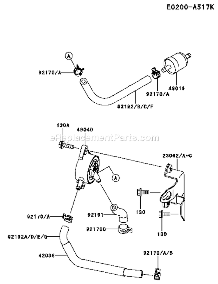 Page G Diagram and Parts List for FH680V GS24 Kawasaki Engine