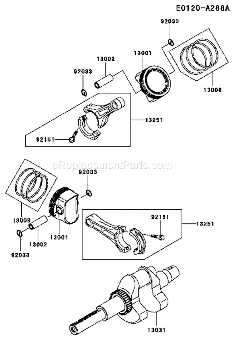 Page J Diagram and Parts List for FH770D-AS04  Kawasaki Engine