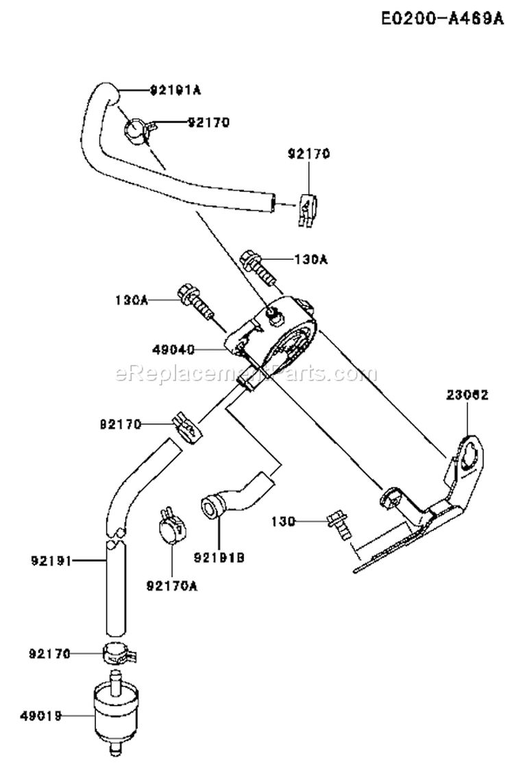 Page G Diagram and Parts List for FH770D-AS04  Kawasaki Engine