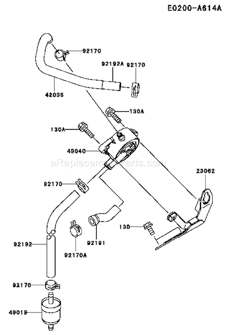 Page G Diagram and Parts List for FH770D-AS05  Kawasaki Engine