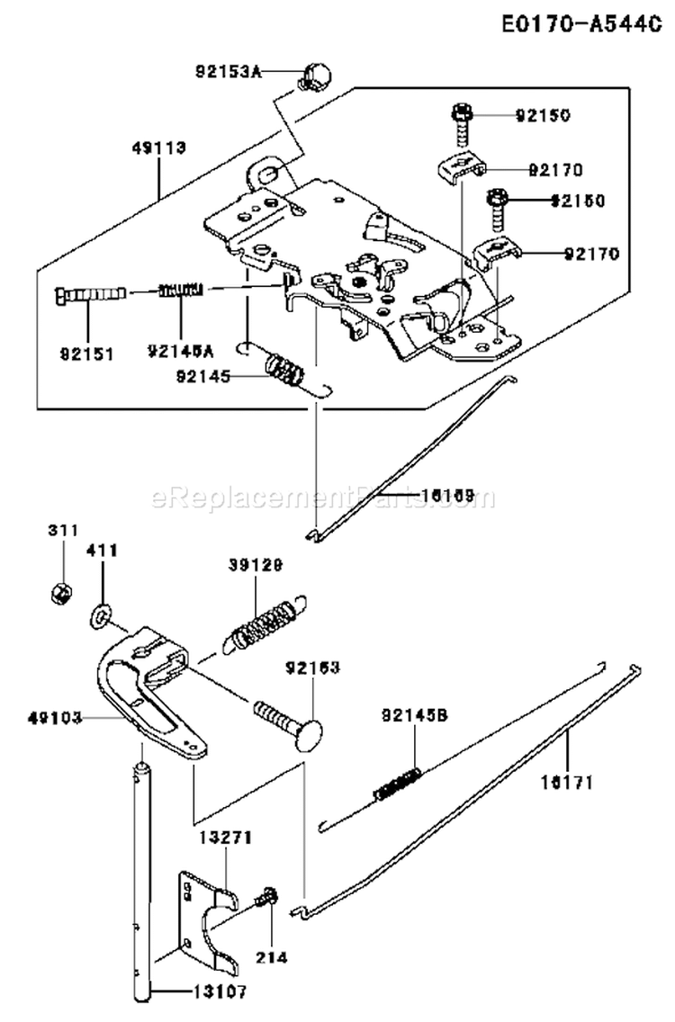 Page C Diagram and Parts List for FH770D-AS06  Kawasaki Engine