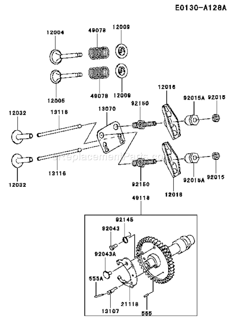 Page L Diagram and Parts List for FJ100D-AS59  Kawasaki Engine