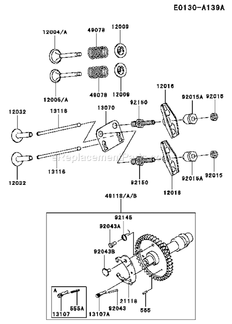Page L Diagram and Parts List for FJ100D-AS00  Kawasaki Engine