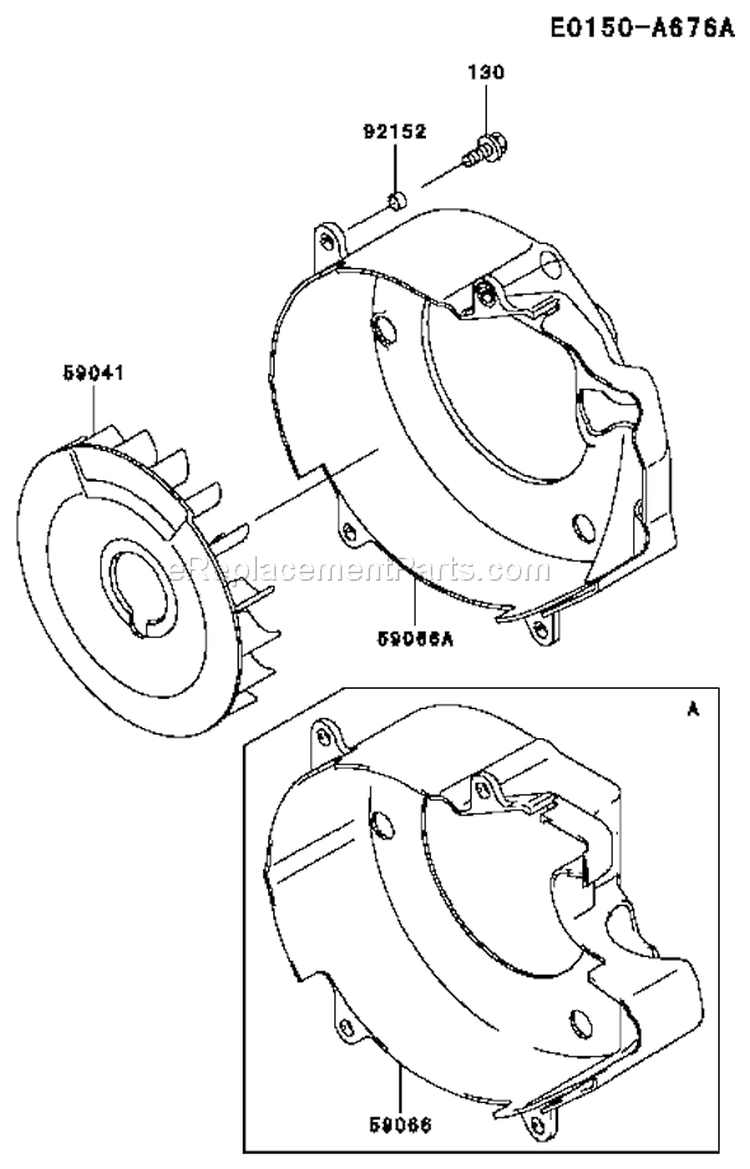 Page D Diagram and Parts List for FJ100D-AS00  Kawasaki Engine