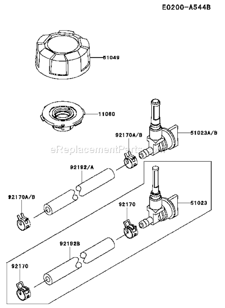 Page G Diagram and Parts List for FJ151V-AC50  Kawasaki Engine