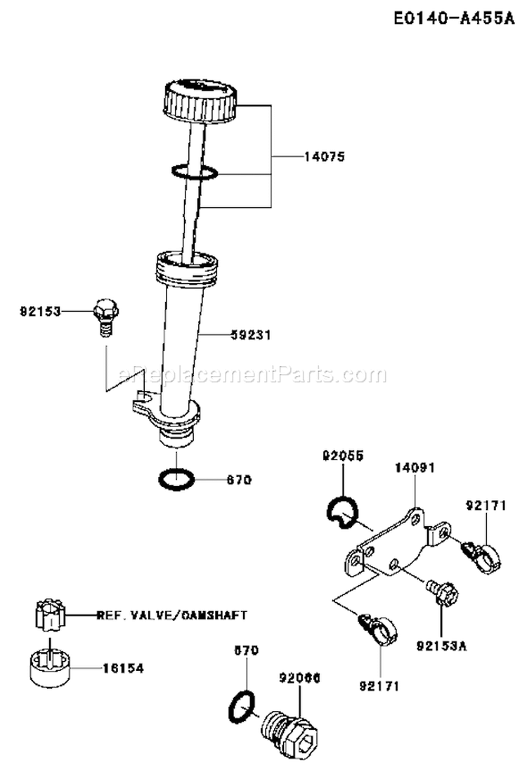 Page J Diagram and Parts List for FJ180V-AS58  Kawasaki Engine