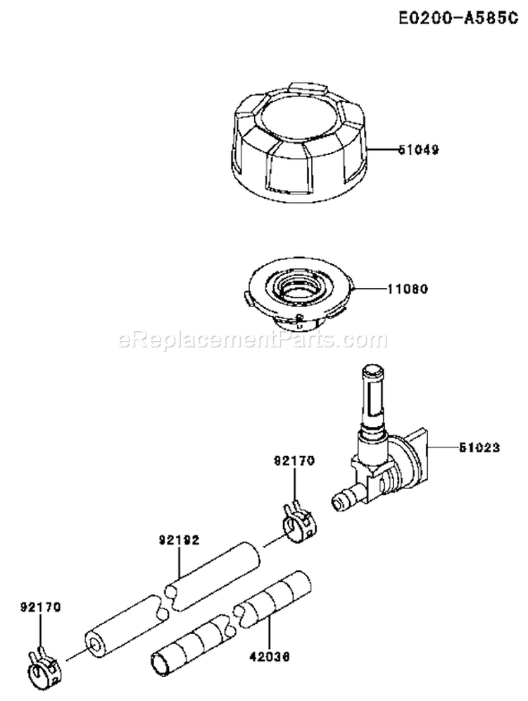 Page G Diagram and Parts List for FJ180V DS08 Kawasaki Engine